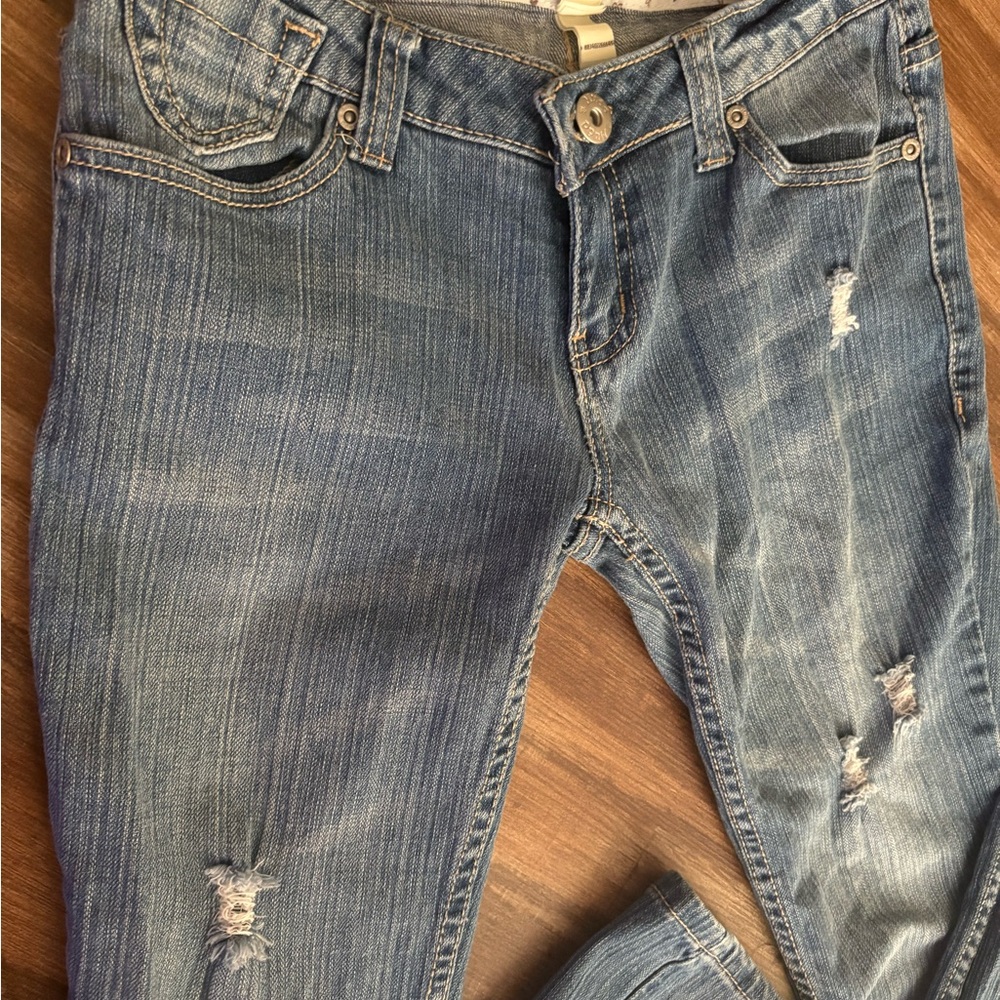 Mudd Light Blue Distressed Skinny Jeans